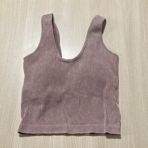 Altar'd State Brownish Ribbed Tank Top